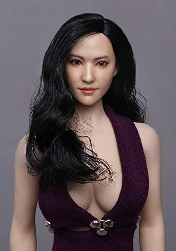 Amazon Co Jp 1 6 フィギュア 用 アクセサリー フィメール アジアン美人女性 ヘッド ロングヘア ホビー 通販