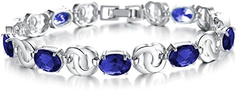 ASTERIA Jewelry Fashion Titanium Platinum Plated Swarovski Elements Cubic Zirconia Stone Bracelet Simple Korean Style in a Gift Box