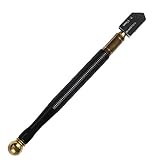 Carbide Tip Antislip Diamond Heavy Duty Metal Handle Oil Feed Glass Cutter, 2mm-19mm,Black.