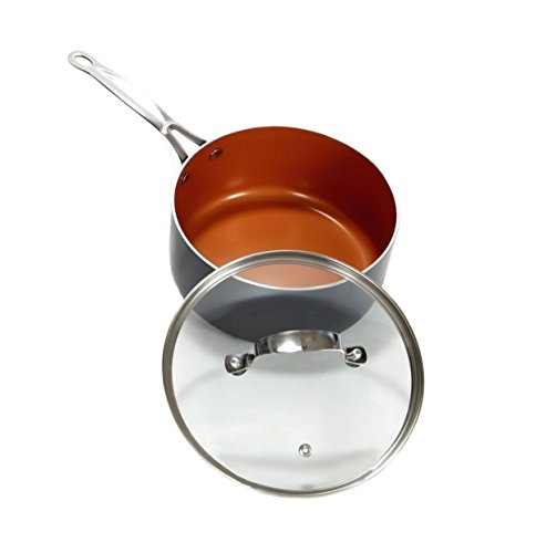 image for GOTHAM STEEL 3-Quarts (2.8 liters capacity) Saucepan with Lid Included
