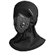 ROCK BROS Ski Mask Balaclava Fleece Motorcycle Cycling Thermal Outdoor Warm Windproof Face Mask Black (Black Mask)
