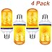 TOMTOO Christmas LED Flame Effect Light Bulbs - 4 Modes with Upside Down Effect - E26 Base LED Flickering Flame Light Bulbs for Indoor/Outdoor Christmas Decorations（4 Pack）