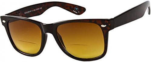 Classic Style Bifocal Reading Sunglasses for Men and Women, Outdoor Sun Readers - Hard Carrying Case Included