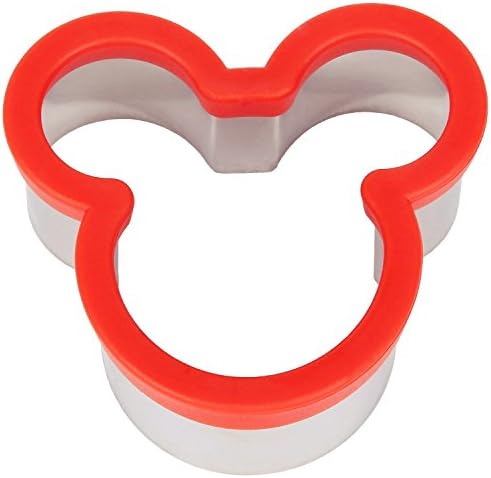 Cookie Cutter Mouse Face Shape Stainless Steel Sandwich Cutter Biscuit Mold with ABS Plastic Grip by PAIPIE