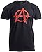 Ann Arbor T-shirt Co. Anarchy Distressed Symbol Unisex T-Shirt/Anarchist, Punk, Riot, Disorder Tee-Black-XX-Large