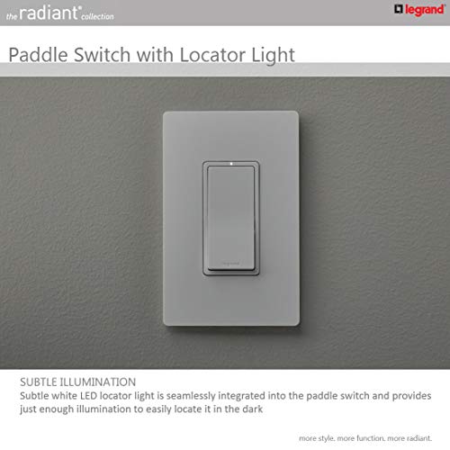 Legrand radiant 15 Amp Rocker Wall Switch with LED Locator Light
