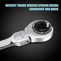 LOSCHEN 1PC 17mm Open Flex-Head Ratcheting