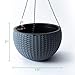 Self-Watering Hanging Planter for Outdoor & Indoor Decor - Create Your Flower, Succulent, or Herb Garden in This Elegant Round Plastic Basket Plant Pot for Any Location