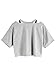 PERSUN Women's Tied Up Crop Top Casual Round Neck Short Sleeve T-Shirt
