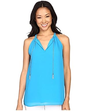 Women's Sleeveless Top w/ Chain at Neck