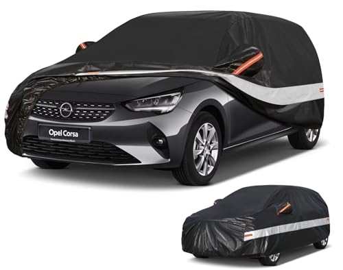 Holthly Exterior Car Cover for Opel Corsa D/E/A/B/C/F (1982-2025), Car Cover 10 Layers of Protection, 100% Waterproof, Anti-Dust, Windproof, Rainproof, UV Protection.