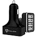 Stalion 4 USB Port 9.6 Amps Car Charger Adapter for Smartphones, Tablets, GPS Devices and MP3 Players - Jet Black