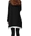 MedeShe Women's Long Sleeved Cotton Knitted Sweater Pull Over Dress US 10/12 (Black)
