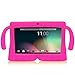 WOVTE 7 Inch Silicone Rubber Gel Soft Skin Case Cover with Handles for Android 7 A13 Dual Core Q88 Tablet Magenta