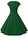 Dressystar DS1956 Women Vintage 1950s Retro Rockabilly Prom Dresses Cap-Sleeve XXXL Army Green