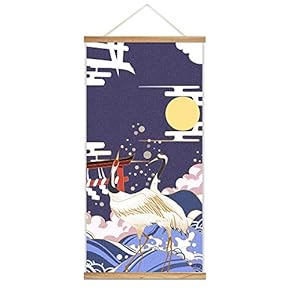 Hanging Poster NO Magnetic Wooden Framed Japanese Style...