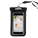 WAPAG Waterproof Bag Case Pouch for iPhone 7, 6s, 6, 6 Plus, 5s, Samsung Galaxy s6, s6 Edge, s5, s4, Note 4, Cell Phone up to 6 inches, Dirt/Snow/Dust Proof, Fits Swimming, Kayaking, IPX8 to 100Feet