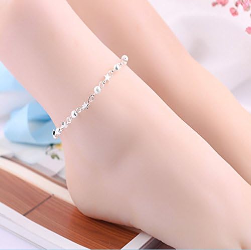 Tonkaobadin Nattypat Fashion Ankle Bracelet Women 925 Sterling Silver Anklet Foot Jewelry Chain Beach