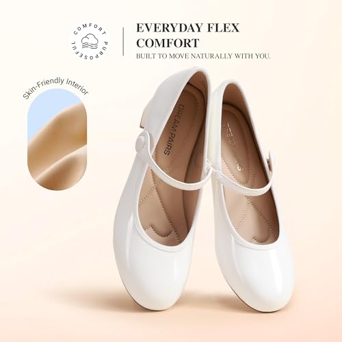 DREAM PAIRS Women's Comfortable Dress Shoes Thick Low Heels Mary Jane Slip on Round Toe Casual Cute Work Shoes