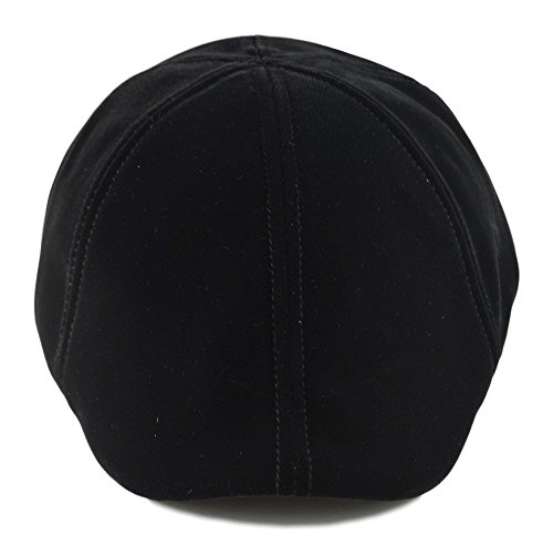 Mens Fall, Winter 6pannel Duck Bill Curved Ivy Looks Velvet Hat S/M L/XL 3Colors ((L/XL) 23in / 7 3/8 / 59 cm, Black)
