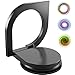 eBoot Phone Finger Grip Ring Stand with 360 Degree Rotation, No Loose Smartphones Metal Holder for Mobile Cell Phone (Black)