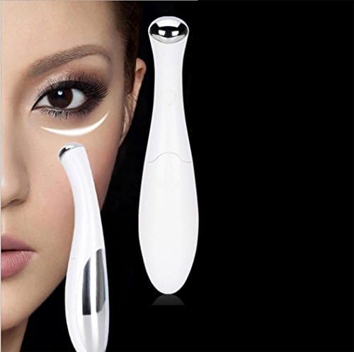 beauty Anti Aging Forehead Eye &amp; Face Massager Roller Handheld /Eye Wrinkle Removal Release Machine Applicator Eye Dark Circle Eraser (White)