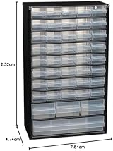 Raaco 126762.0 44 Drawer Steel Frame Parts Storage Organizer Cabinet Clear view 2