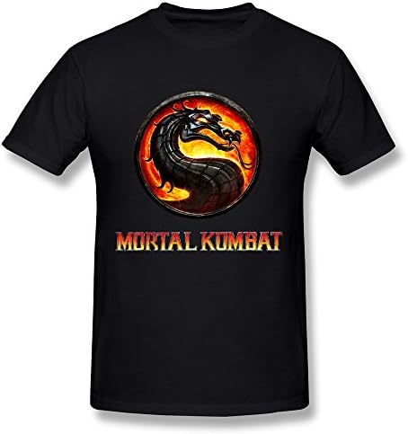 Moonist Men's Mortal Kombat X Dragon Logo T-Shirt - Fashion T Shirt Black US Size S