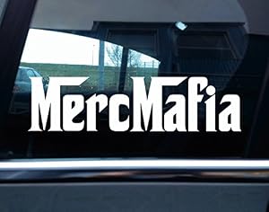 Autocollant Pare-brise Personnalisé "Merc Mafia" - Drôle Et Novateur - Vinyle Haute Qualité - À Coller Sur Voiture, Vitre Ou Mur