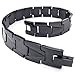 KONOV Mens Stainless Steel Bracelet, Classic Link Wrist, Black