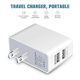 Galaxy S6 Charger, NOOT PRODUCTS® Universal USB Wall Charger [2-Port | 10W] with SmartQ Technology for iPhone, iPad, Samsung Galaxy, Nexus, Google, HTC, Motorola, LG and More