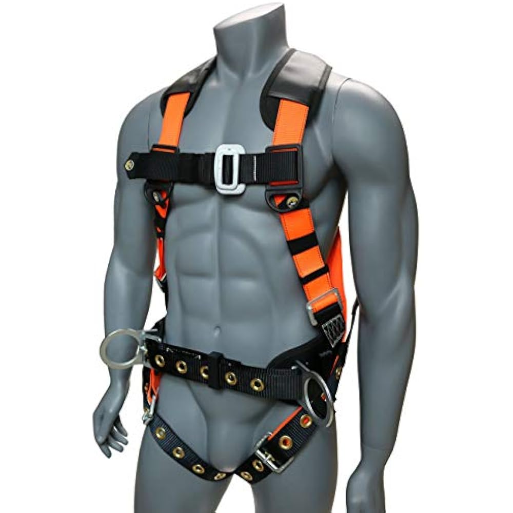 FullBody Safety Harness 3DRing With Shoulder Padding, Padded Back