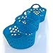 Small Colorful Plastic Basket with Handles for Organizing Pantry Organization and Storage Set of 3 Blue Colored Bendable & Nestable Soft Carry Totes for Shelves Kitchen, Fruit, Toy, Lego Blocks 3 Pack