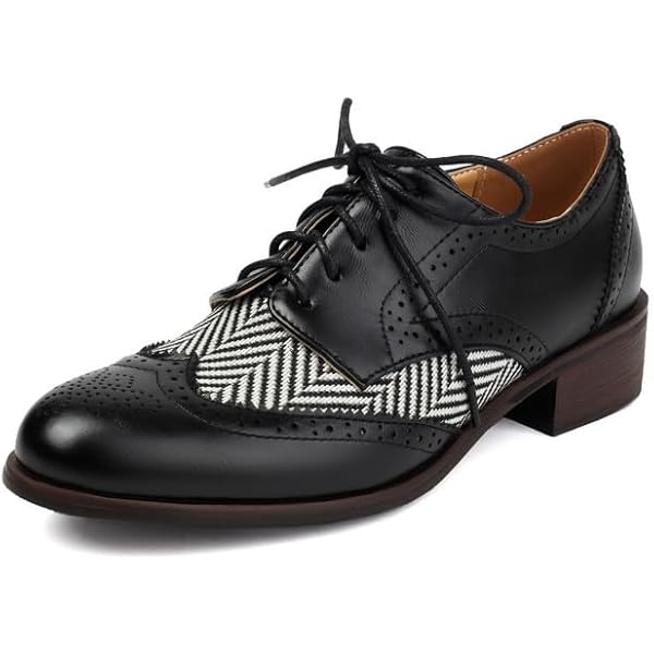 Amazon.com | ZengyeZoo Womens Oxford Flats Shoes Faux