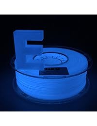 Filamento para impresora 3D ZIRO PLA de 0.068 pulgadas. Serie de color que brilla en la oscuridad. 2.2 libras. Precisión dimensional +   0.002 pulgadas.