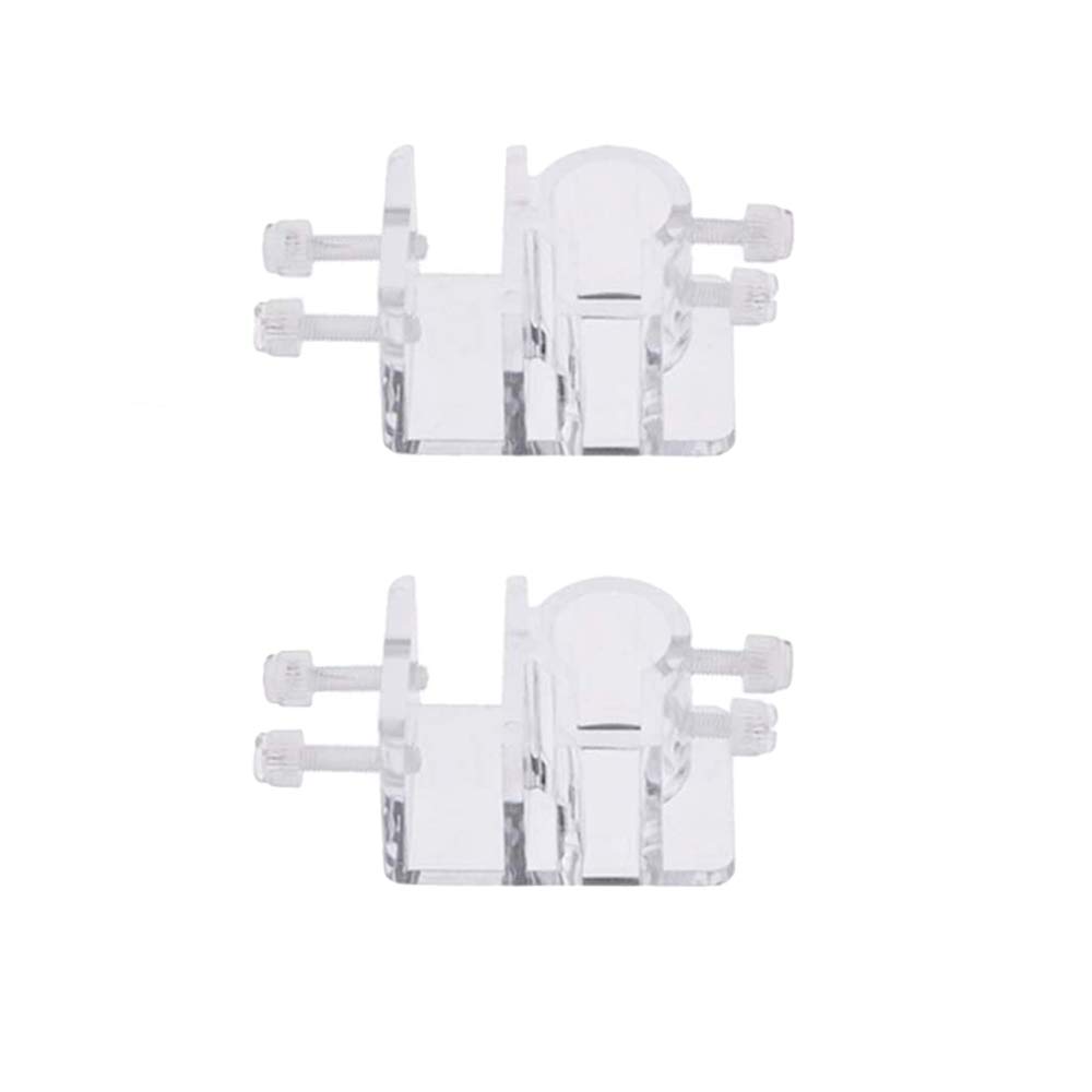 ANCLLO 2Pcs Aquarium Water Pipe Hose Holders Pipe Clamp Mounting Clips Aquarium Soft Tube Fixture Holder Fixing Clips Acrylic Transparent Fish Tank Tube Clamp Holders
