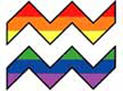 Small Rainbow Zodiac Bumper Sticker - Aquarius