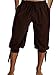 Mens Pirate Shorts Halloween Medieval Renaissance Banded Pants Viking Knicker Colonial Linen Costume