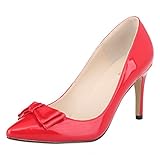 Zbeibei Women's High Heels Pointed Toe Cute Bowknot Dress Pumps