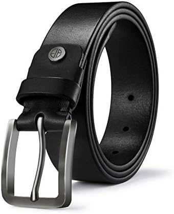 Men Belt Genuine Leather Luxury Strap Male Belt For Fashion Casual Pants Buckle (Black, 115cm)
