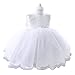 iEFiEL Baby Girls Lace Baptism Flower Dress Wedding Pegeant Tutu White 3-6 Months