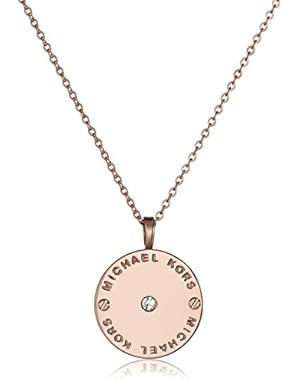 Tone Logo Pendant Necklace