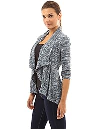 PattyBoutik para mujer Marled Wrap con cierre Drape chaqueta de punto