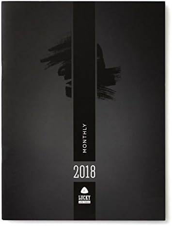 Monthly Planner 2018: Goal Planner + Agenda Calendar Journal, Ultra-thin &amp; Light, by LUCKY Life Tools (7.5" x 10", Gray Brush)