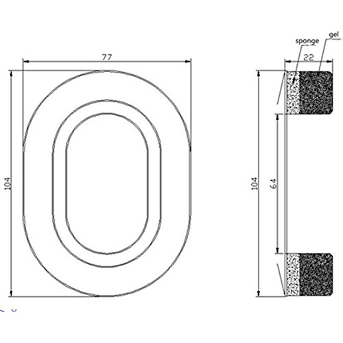 UFQ Comfort Gel Undercut Ear Seals for UFQ David Clark Kore Avcomm Pilot-USA ASA Flightcom Faro Aviation Headsets with Premium Deluxe Velours Cloth Ear Seal Covers