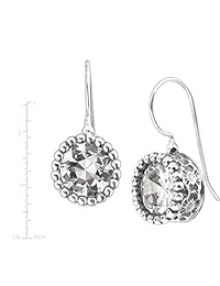 Silpada final del túnel '8 ct arete de gota de circonio cúbico en plata de ley