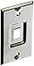 Leviton 4108W-1SP QuickPort Telephone Wall Jack, Stainless Steel, Recessed Port primary