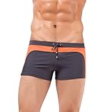 Men's Swim Briefs Square Leg Swimwear Trunks Color Beachwear Shorts
