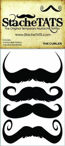 StacheTATS The Curler Temporary Mustache Tattoo