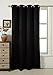 PDTXCLS MUDHEN Blackout Curtains-52 W X 84 L Inch,Set of 2 Panels Room Darkening Drapes,Grommet Top,Thermal Insulated,Toxic Free Energy Smart with Bonus Tie Back(Black)